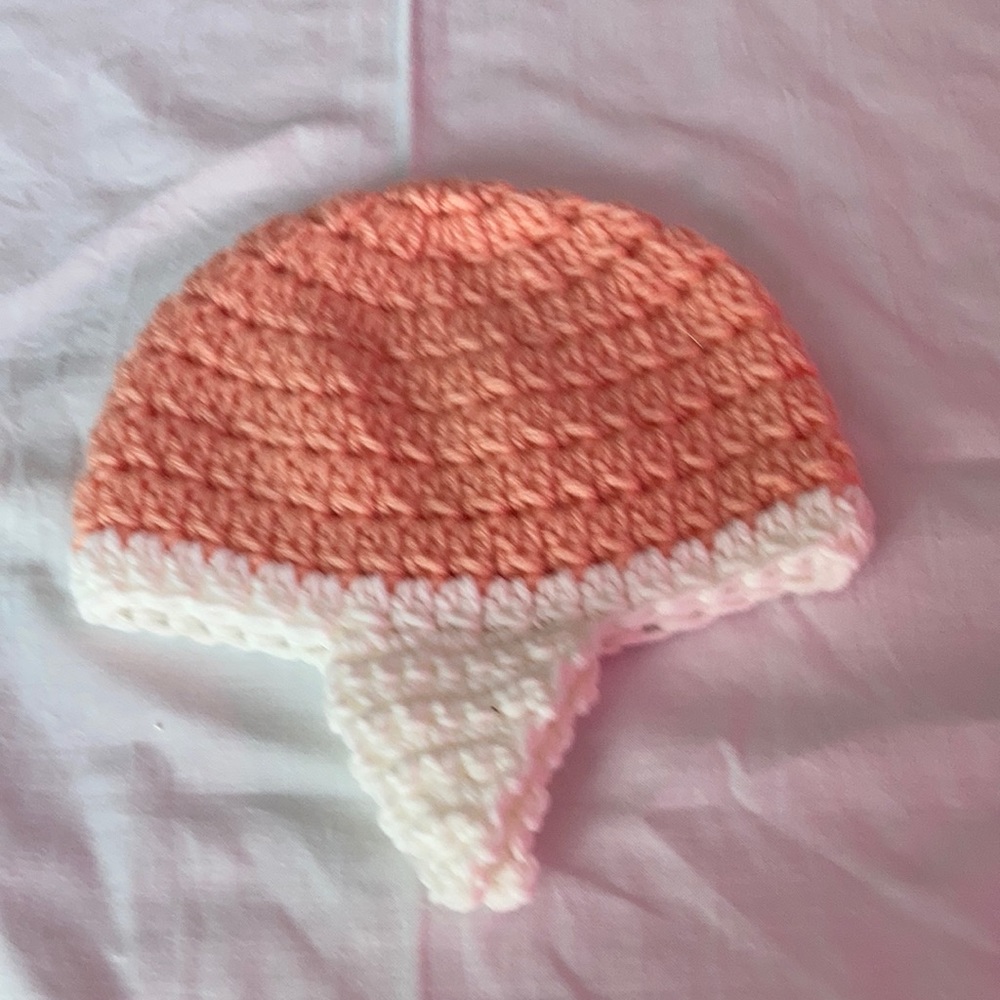 Hand crochet baby hat